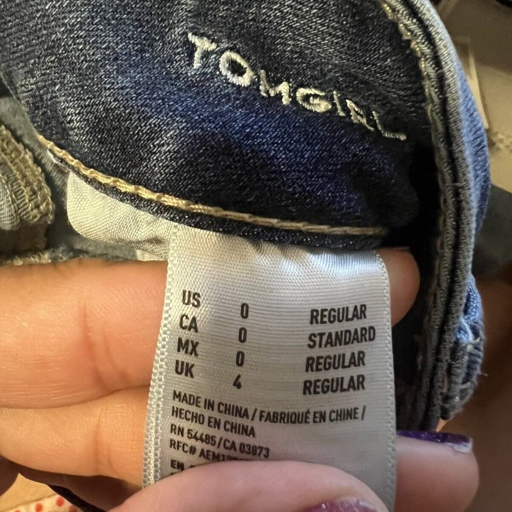 American Eagle AEO Denim Jeans Women's Size 0 Super Stretch Ripped 5 Pockets - Picture 9 of 9